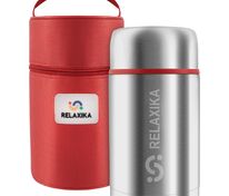 Термос для еды Relaxika 1000, в чехле, стальной арт.13871.10