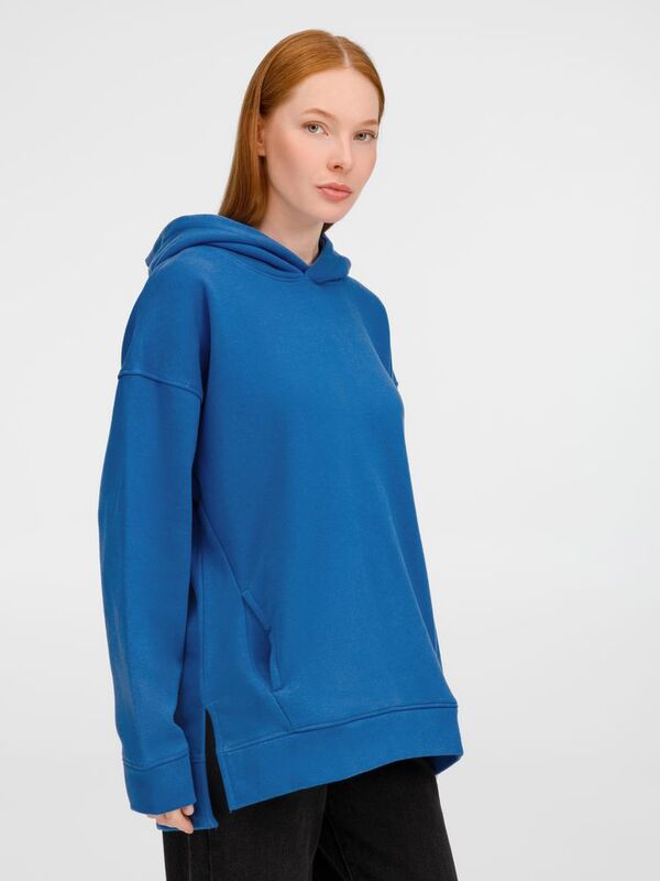 Худи оверсайз унисекс Tolla, синее (джинс) арт.21118.48
