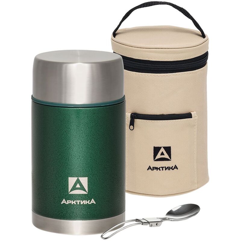 Термос для еды в чехле &laquo;Арктика 1000&raquo;, зеленый арт.13985.90