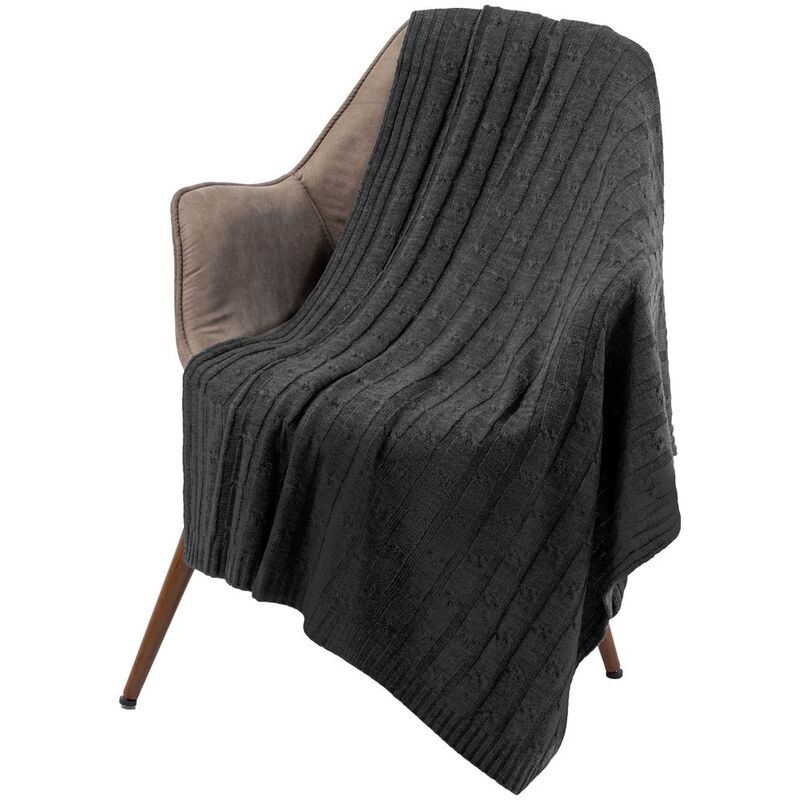 Плед Trenza, темно-серый арт.23348.31