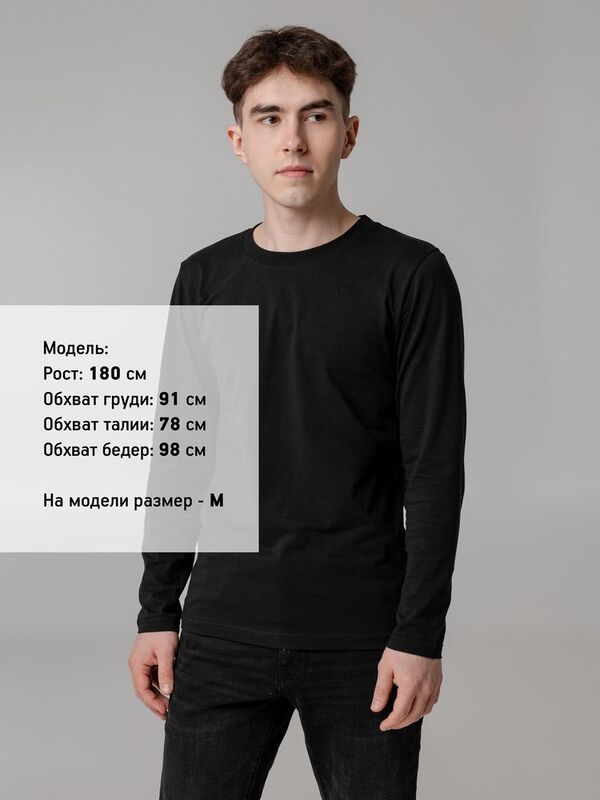 Футболка с длинным рукавом Lehta, черная арт.14215.30