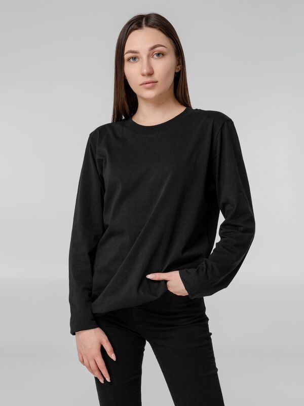 Футболка с длинным рукавом Lehta, черная арт.14215.30