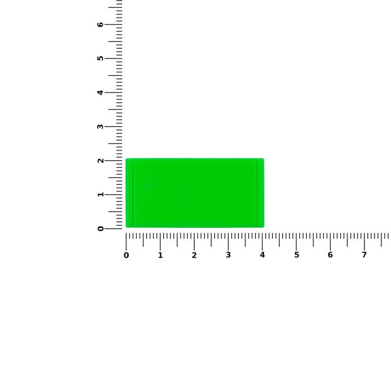 Лейбл из ПВХ Dzeta, XS, зеленый неон арт.13916.94