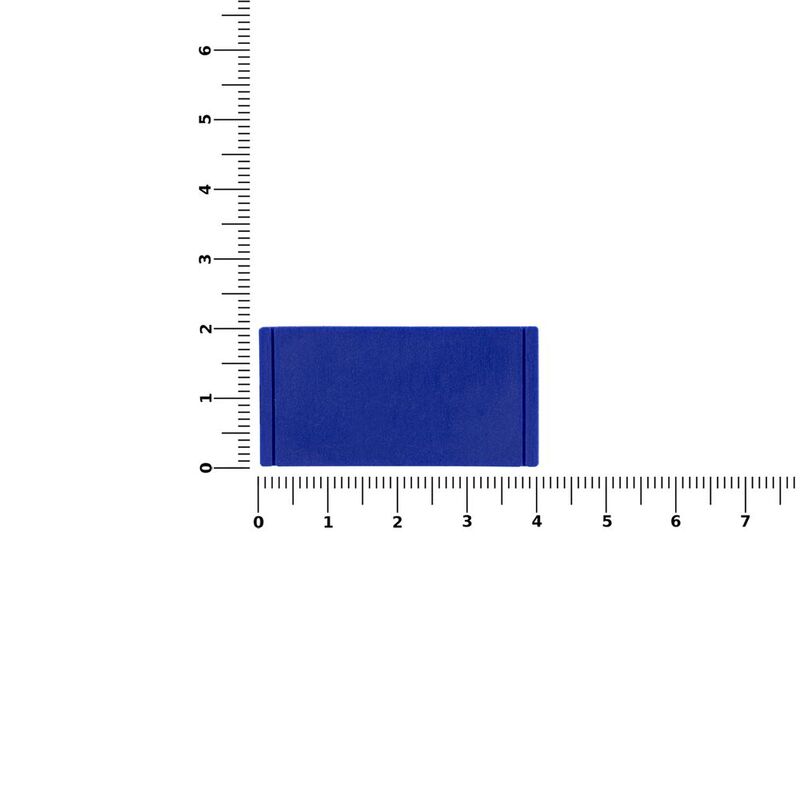 Лейбл из ПВХ Dzeta, XS, синий арт.13916.44