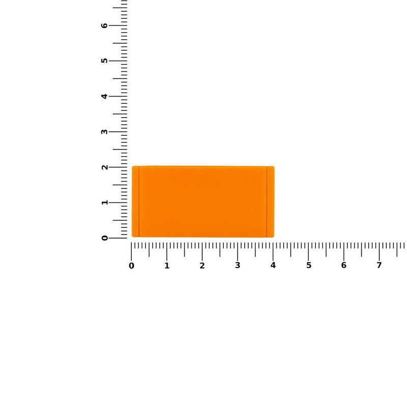 Лейбл из ПВХ Dzeta, XS, оранжевый неон арт.13916.22