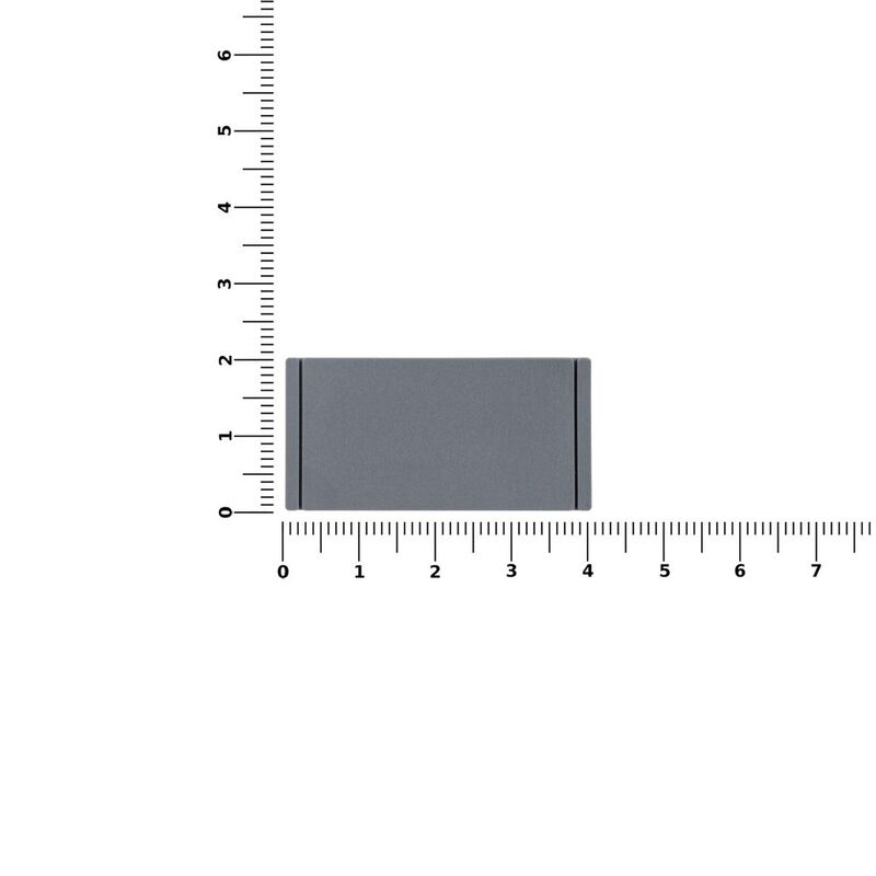 Лейбл из ПВХ Dzeta, XS, серый арт.13916.10