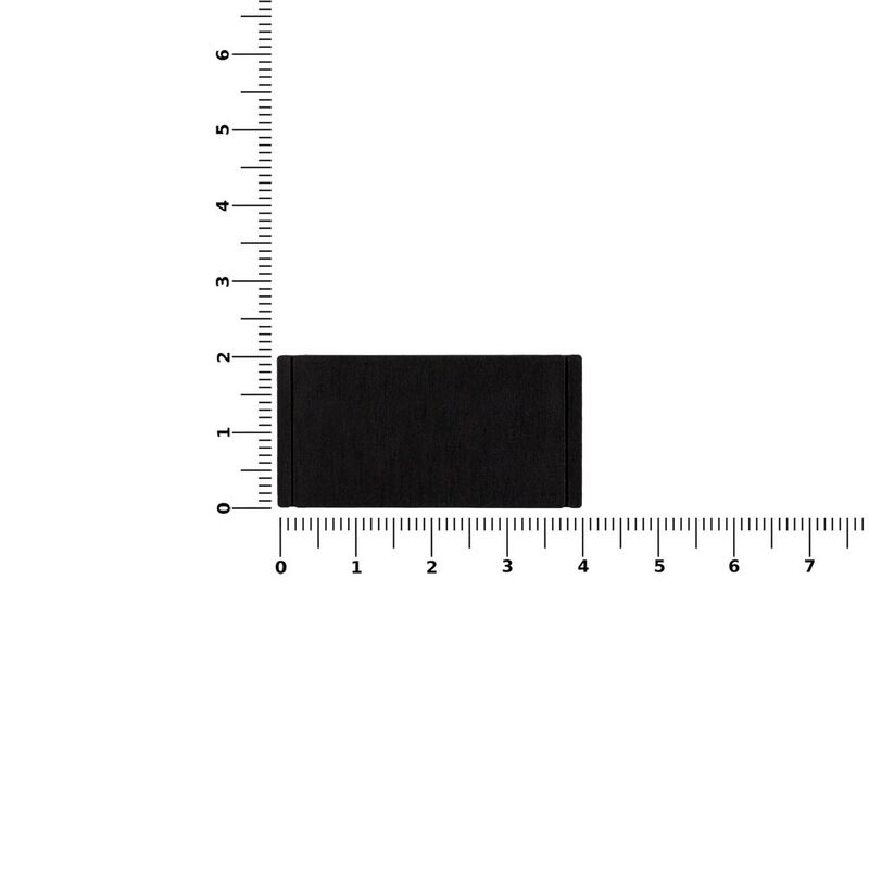 Лейбл из ПВХ Dzeta, XS, черный арт.13916.30
