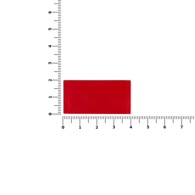 Лейбл из ПВХ Dzeta, XS, красный арт.13916.50