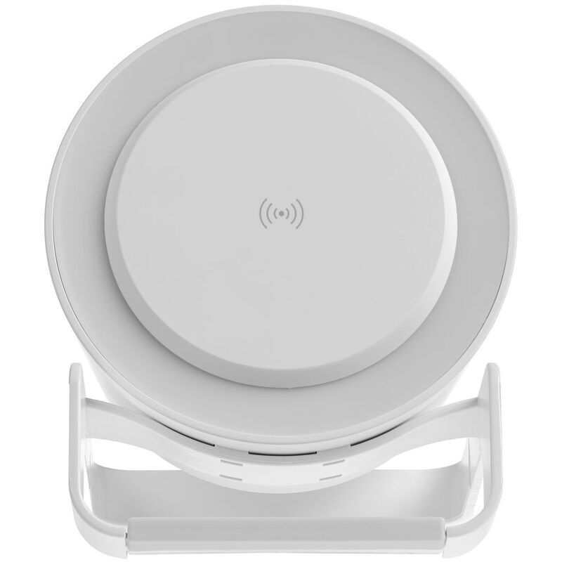 Лампа с колонкой и беспроводной зарядкой moonLight, белая арт.13927.60