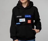 Худи унисекс Patch Catcher со вставкой из липучки, черное арт.13934.30