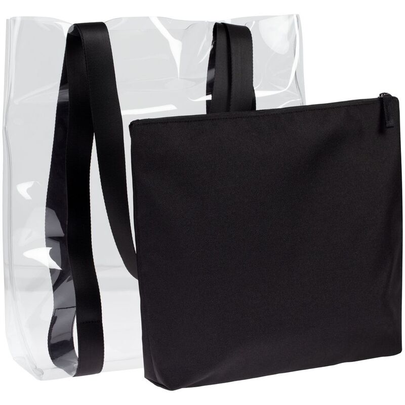 Шопер Clarity с черным органайзером, прозрачный арт.14023.30