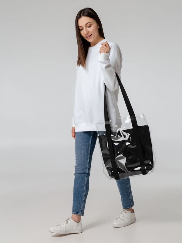 Шопер Clarity с черным органайзером, прозрачный арт.14023.30
