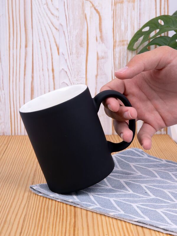 Кружка Promo Soft с покрытием софт-тач, черная арт.14654.30