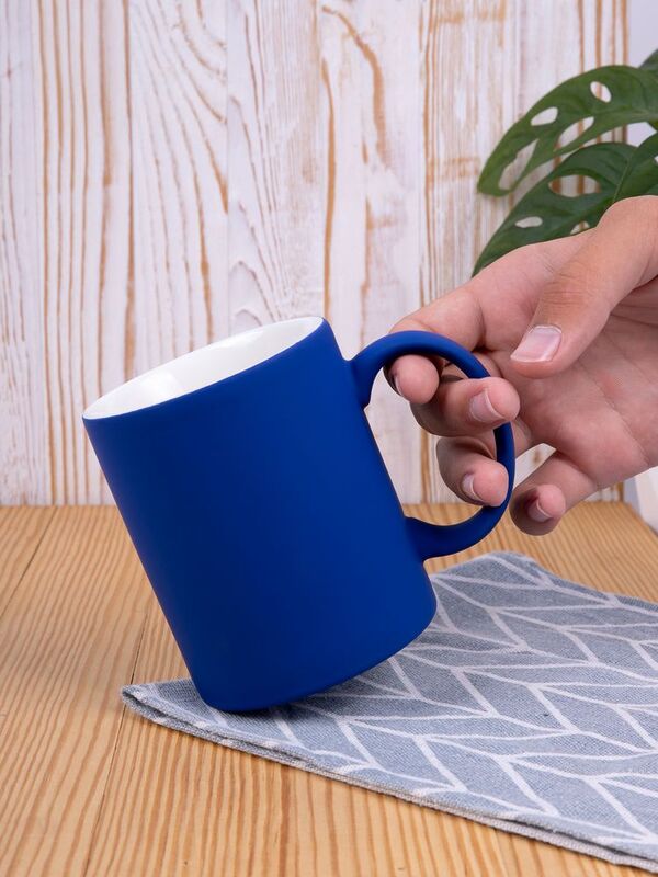 Кружка Promo Soft с покрытием софт-тач, синяя арт.14654.40