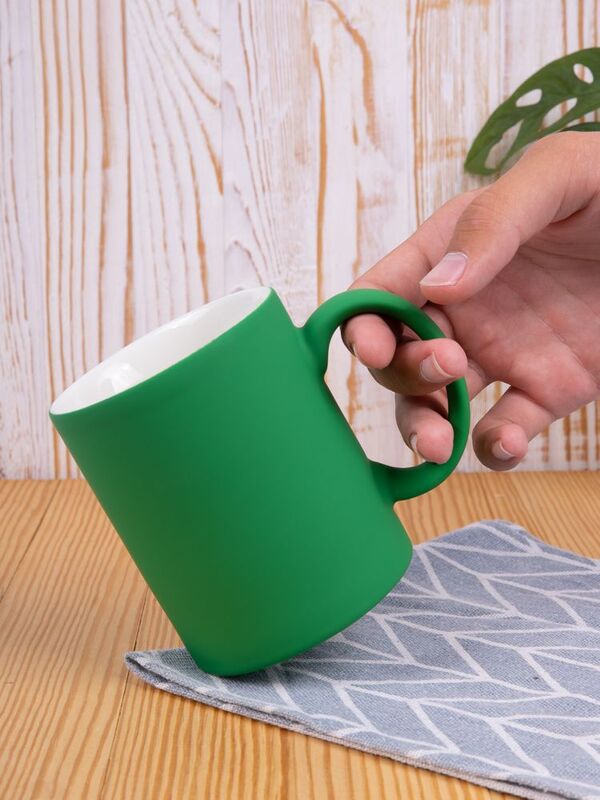 Кружка Promo Soft с покрытием софт-тач, зеленая арт.14654.90