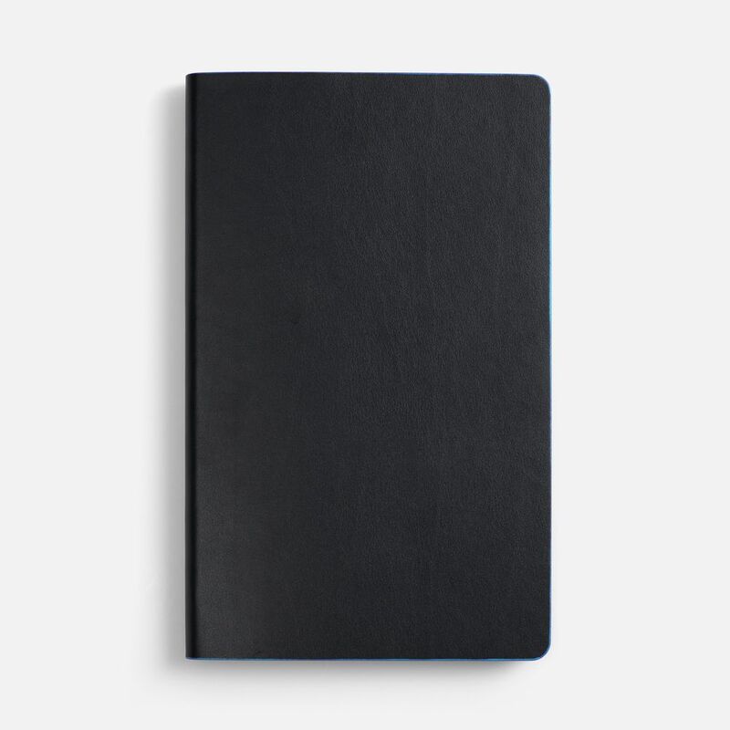 Ежедневник Trait, недатированный, черный с голубым арт.14097.34