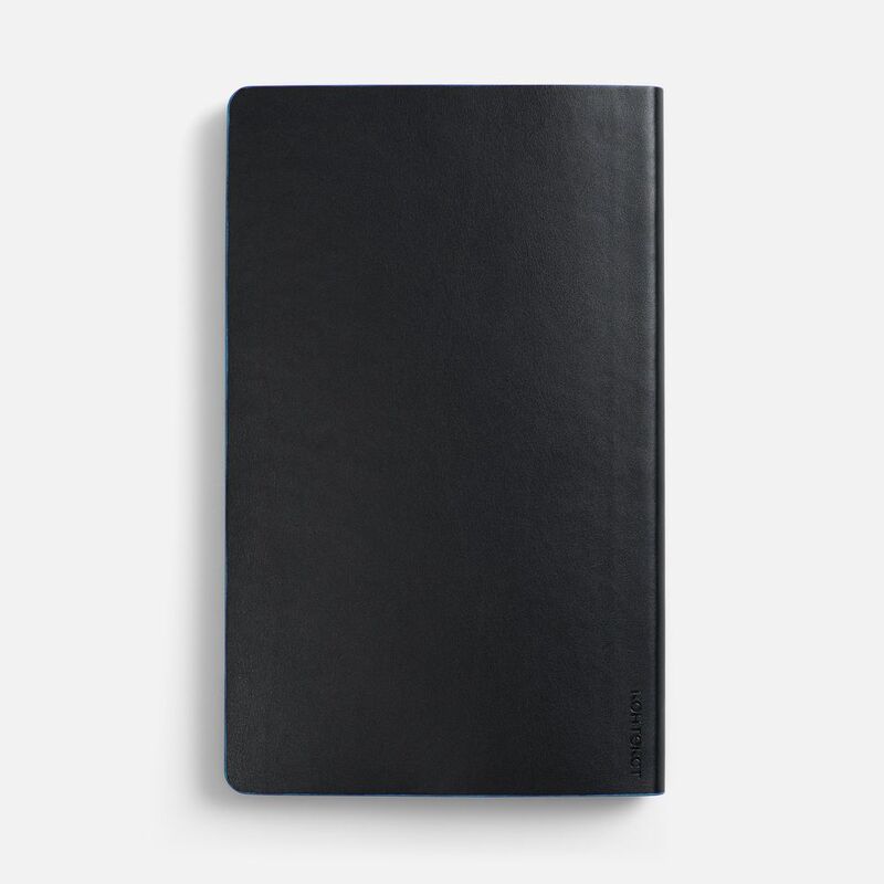 Ежедневник Trait, недатированный, черный с голубым арт.14097.34