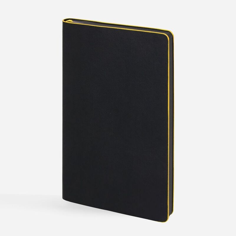 Ежедневник Trait, недатированный, черный с желтым арт.14097.38