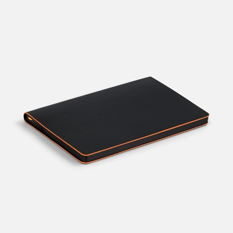Ежедневник Trait, недатированный, черный с оранжевым арт.14097.32