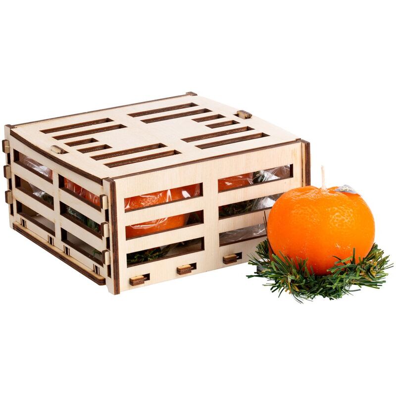 Свеча &laquo;Ящик мандаринов&raquo; арт.30127