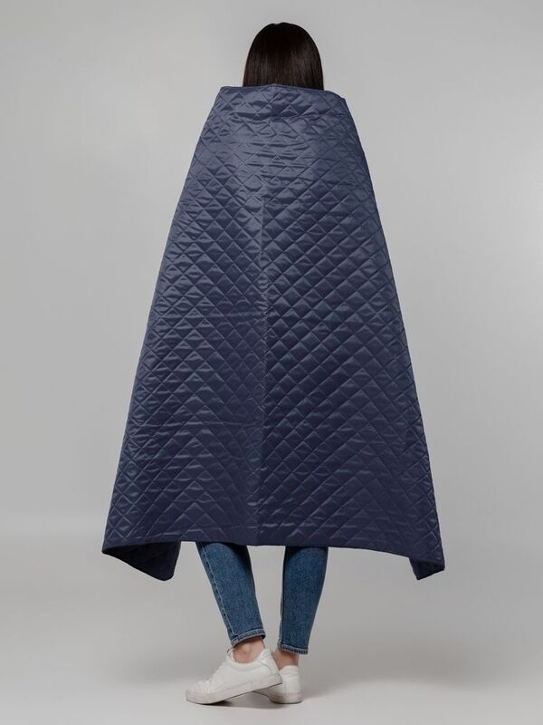 Плед-пончо для пикника SnapCoat, синий арт.14251.40