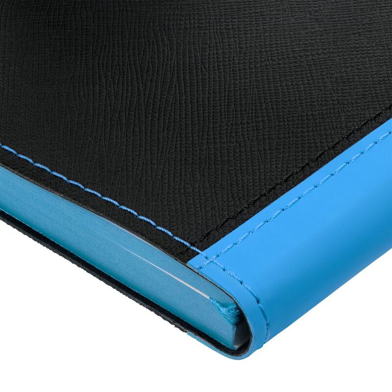 Ежедневник Nice Twice, недатированный, черный с голубым арт.22041.34