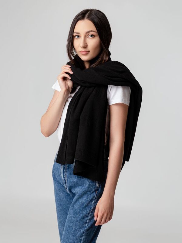 Плед-Палантин Territ, черный арт.20021.30