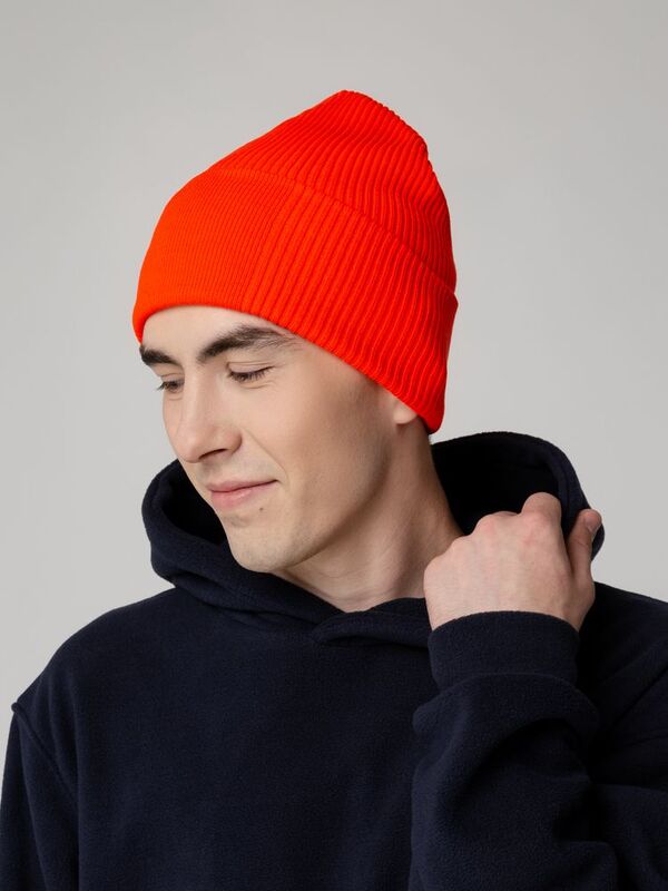 Шапка Real Rib, красно-оранжевая арт.15547.56