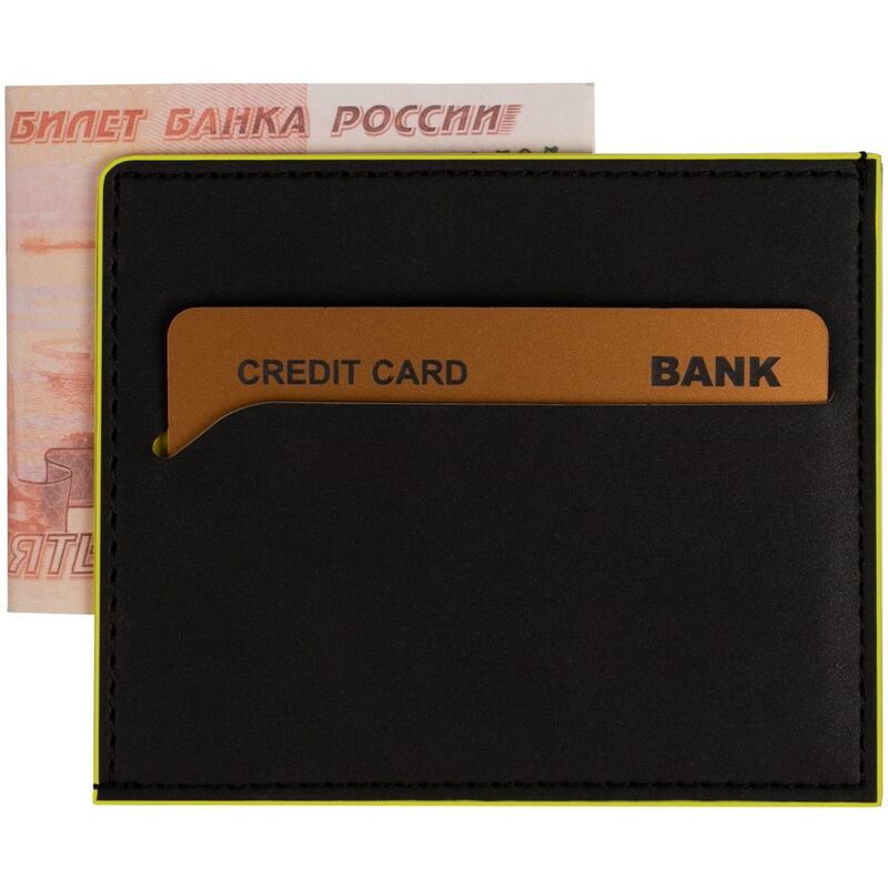 Картхолдер Multimo, черный с желтым арт.17523.38