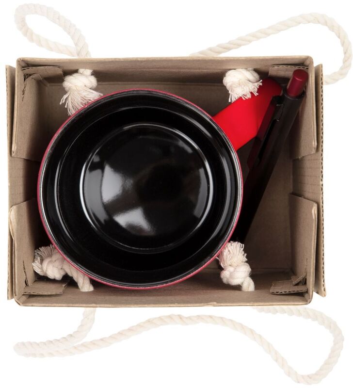 Набор Color Block: кружка и ручка, красный с черным арт.14345.53