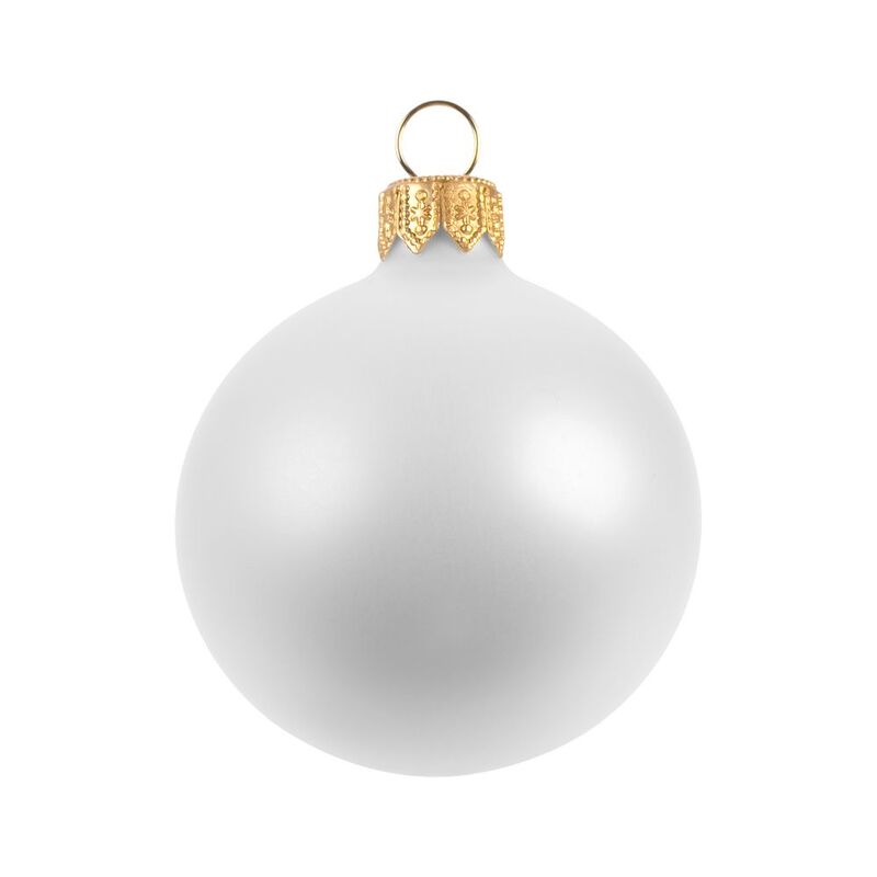 Елочный шар Gala Matt в коробке, 6 см, белый арт.30149.60