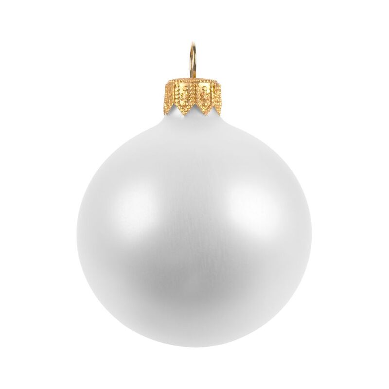 Елочный шар Gala Matt в коробке, 6 см, белый арт.30149.60