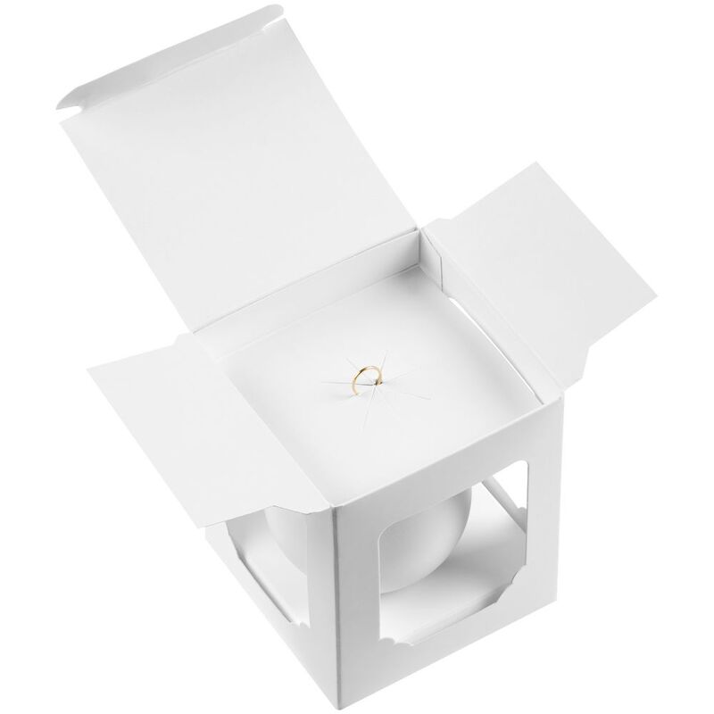 Елочный шар Gala Matt в коробке, 6 см, белый арт.30149.60