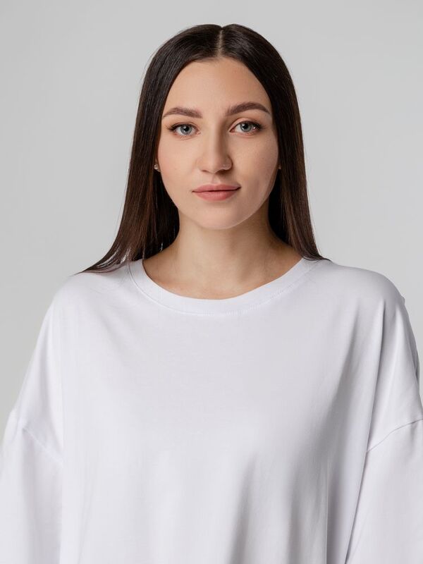 Футболка унисекс оверсайз Crosstown, белая арт.15213.60