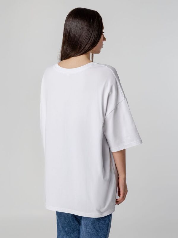 Футболка унисекс оверсайз Crosstown, белая арт.15213.60