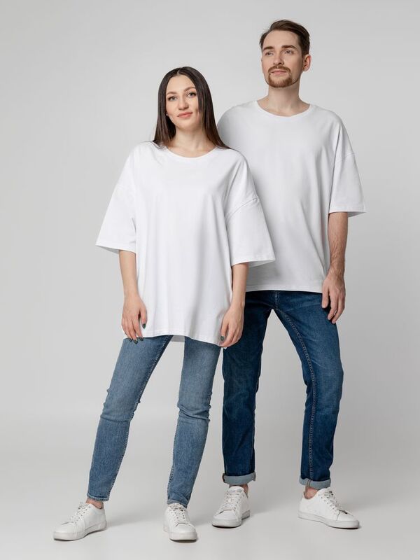 Футболка унисекс оверсайз Crosstown, белая арт.15213.60