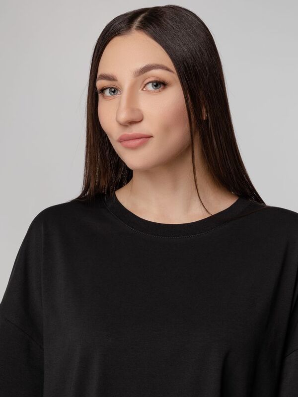 Футболка унисекс оверсайз Crosstown, черная арт.15213.30