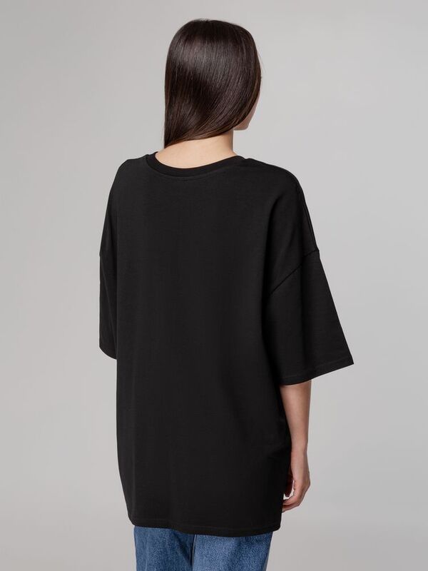 Футболка унисекс оверсайз Crosstown, черная арт.15213.30