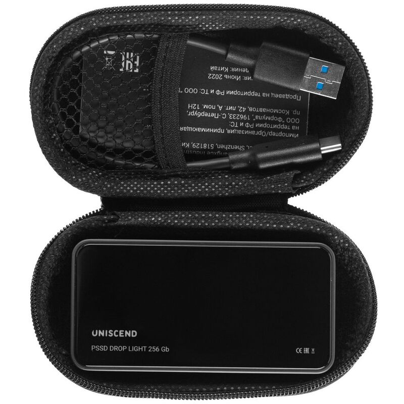 Внешний SSD диск Drop Light, с подсветкой гравировки, 256 Гб арт.23999.16