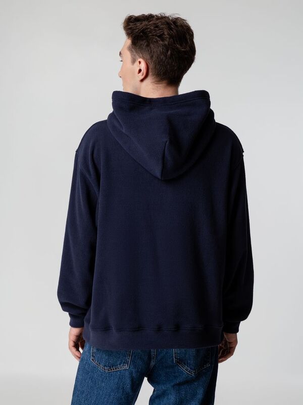 Худи флисовое унисекс Manakin, темно-синее арт.14366.40