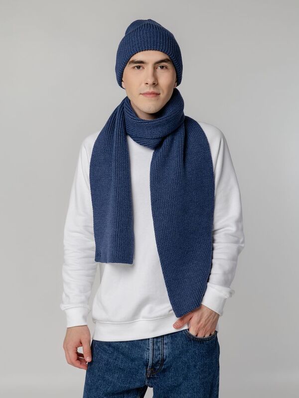 Шарф Tommi, синий меланж арт.19008.40