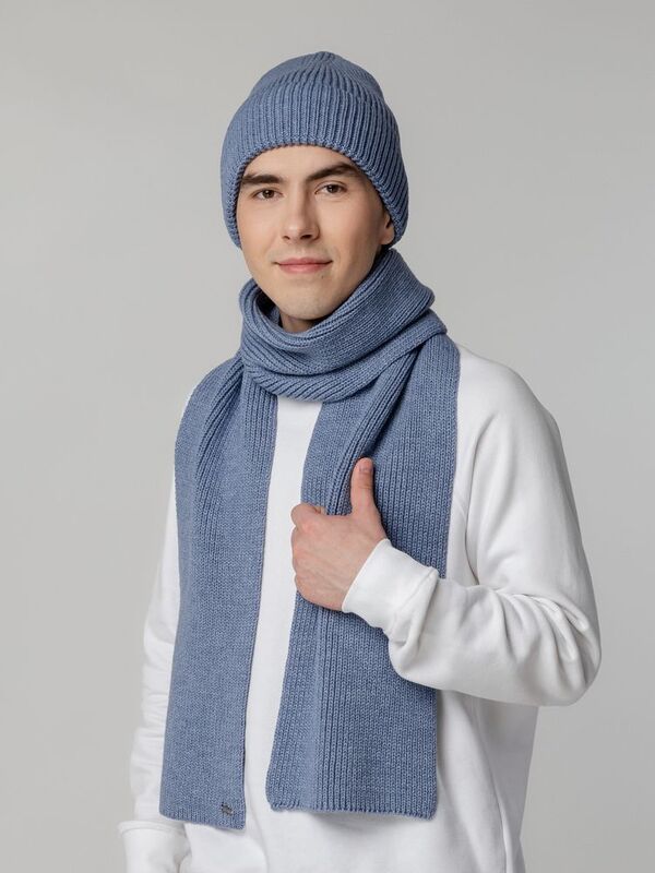 Шарф Tommi, голубой меланж арт.19008.14