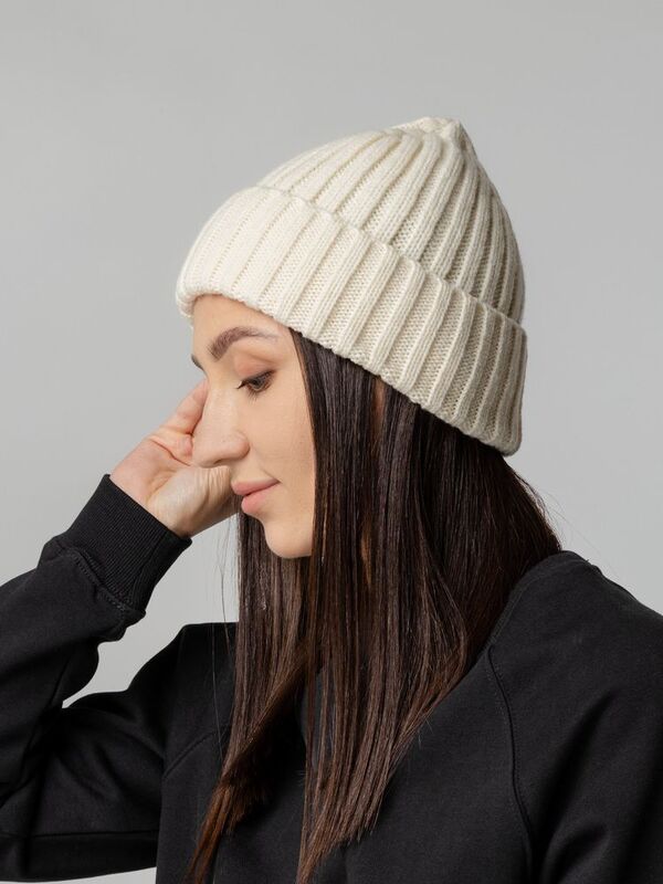 Шапка Uni, молочно-белая арт.18557.61