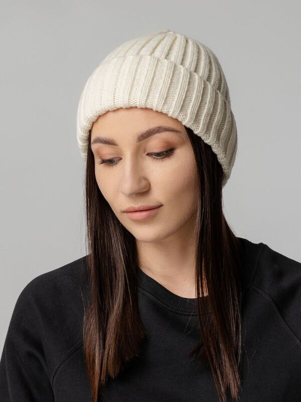 Шапка Uni, молочно-белая арт.18557.61