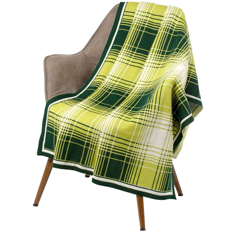 Плед Duotone, зеленый с белым арт.19029.96