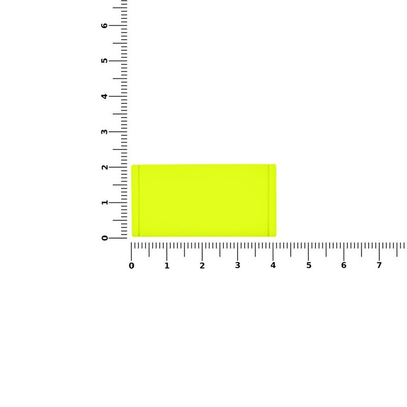 Лейбл из ПВХ Dzeta, XS, желтый неон арт.13916.89