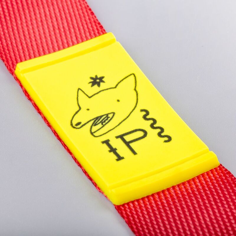 Лейбл из ПВХ Dzeta, XS, желтый неон арт.13916.89