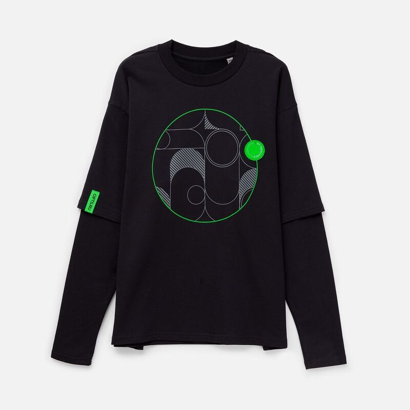 Лейбл из ПВХ Dzeta Round, L, зеленый неон арт.15354.94