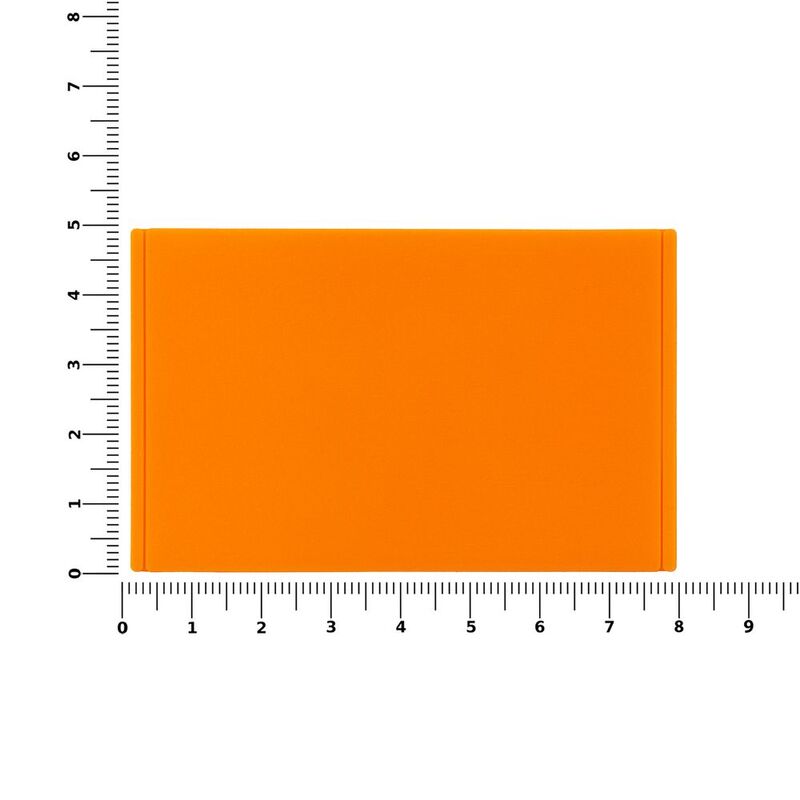 Лейбл из ПВХ Dzeta, ХL, оранжевый неон арт.15355.22