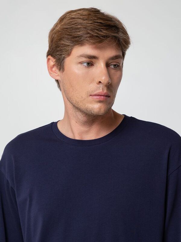 Футболка унисекс оверсайз Street Vibes, темно-синяя арт.16900.40